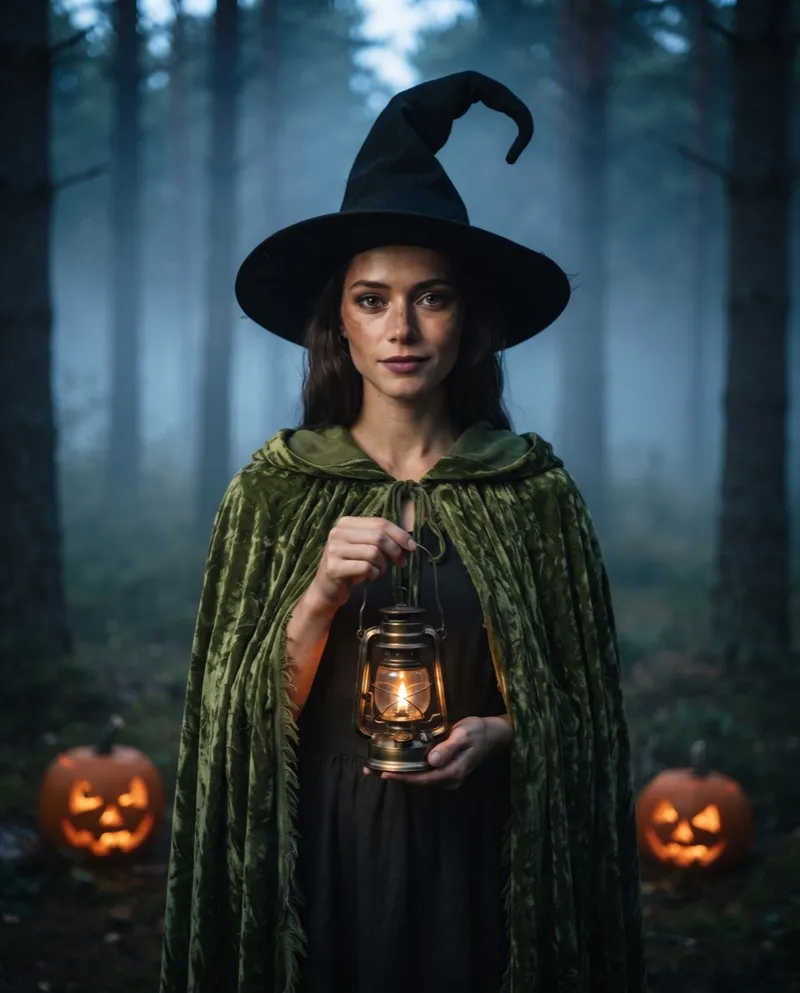 Forest Witch Halloween portrait
