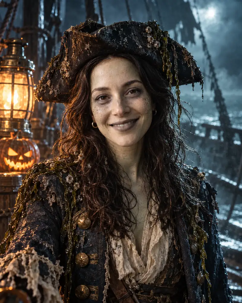 Ghost Pirate Halloween portrait