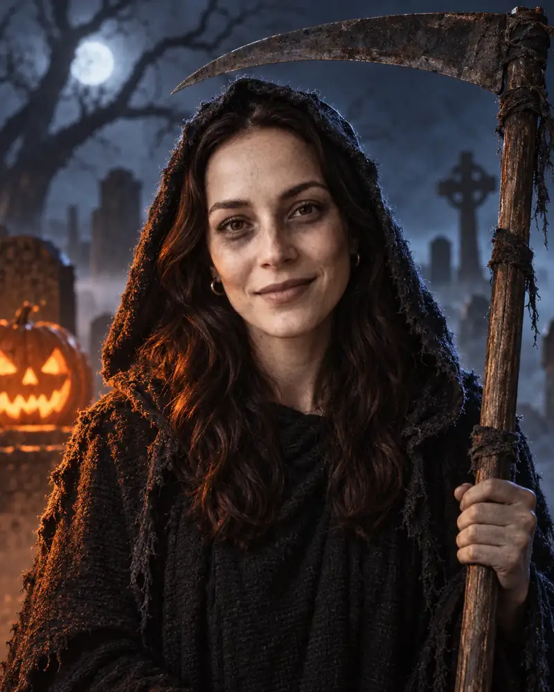 Grim Reaper Halloween portrait
