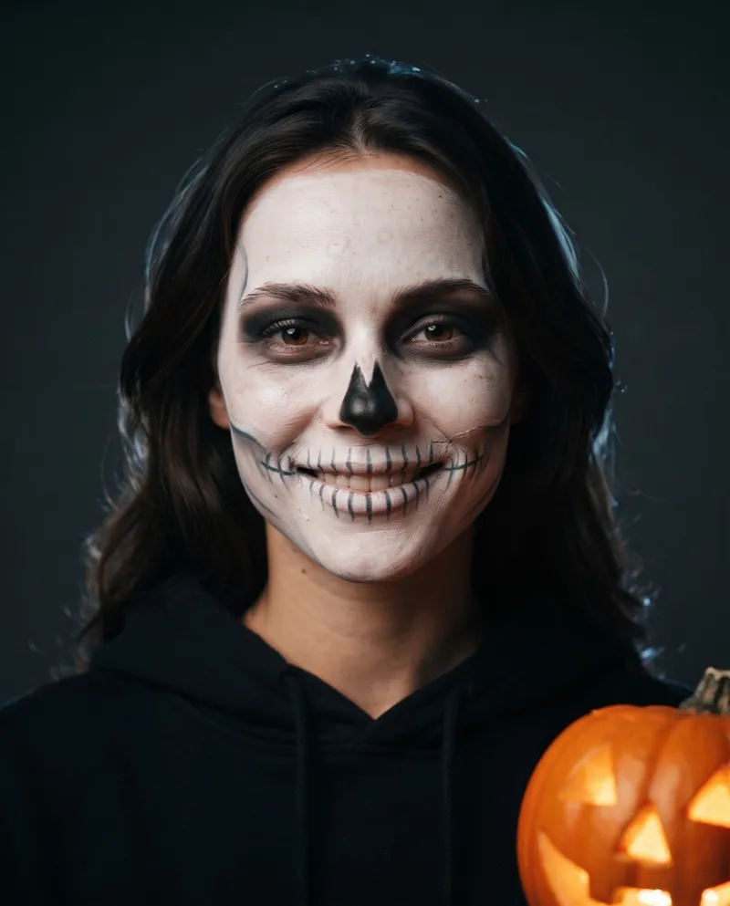 Skeleton Makeup Halloween portrait