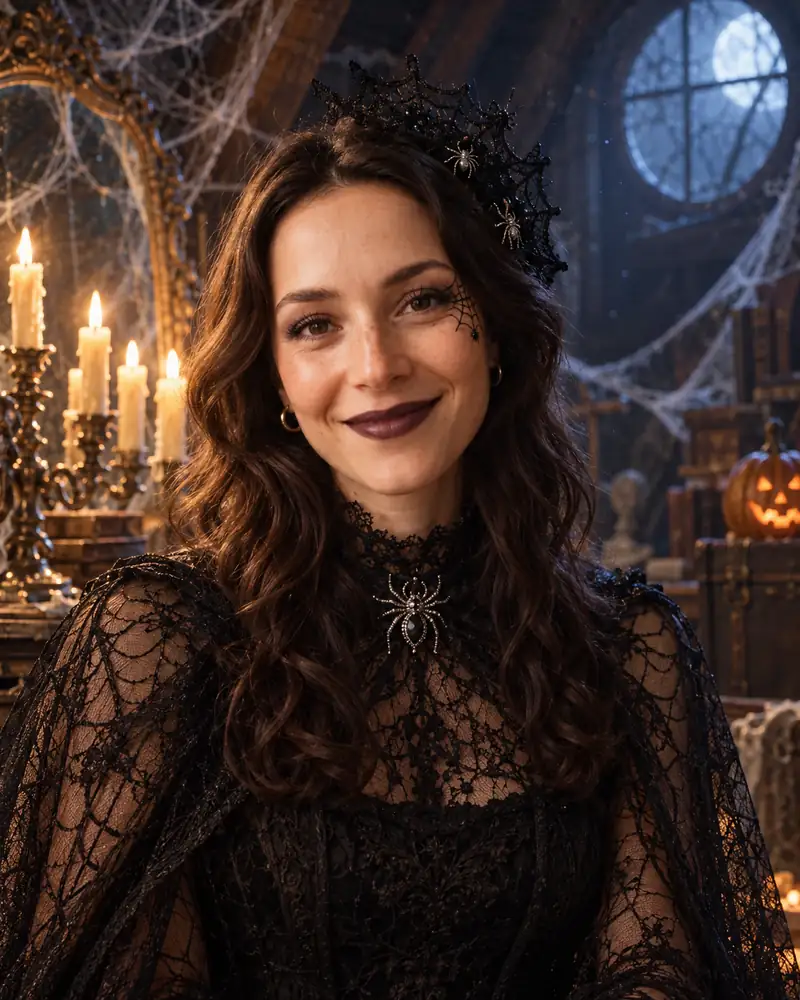Spider Witch Halloween portrait