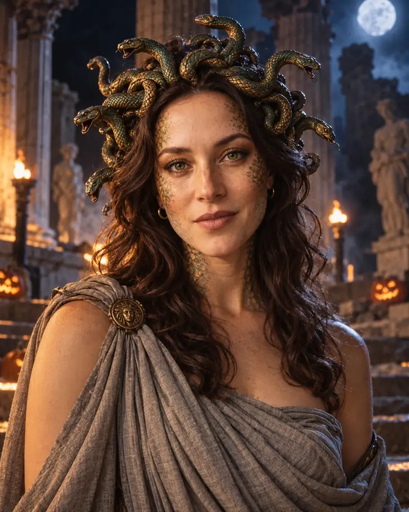 Stone Gorgon Halloween portrait