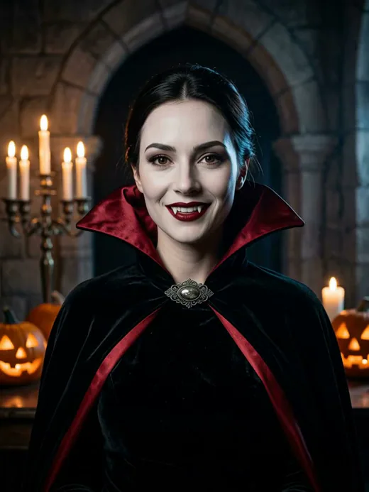 Gothic Vampire Halloween portrait